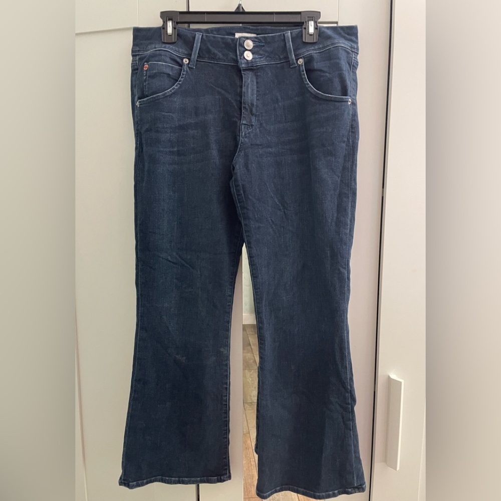 Hudson Collin Jeans Blue Flare Wide Leg Denim Jeans Sz. 32 midrise bootcut crop